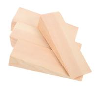 VALICLUD 4 Pezzi Blocco Fermaporta Cuneo di Legno Triangolare Beige, Superficie Liscia, per Installazioni di Porte e Finestre e Stabilizzatori di Mobili