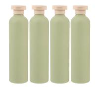 VALICLUD 4 Pezzi Bottiglia di Lozione, Flacone da Viaggio in PE Verde 260ml, Ricaricabile e Riutilizzabile, Flacone Spremibile di Perdite per Shampoo, Bagnoschiuma e Creme, per Uso