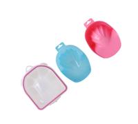 VALICLUD 4 pezzi Ciotola per Manicure per Ammollo Unghie Blu Singolo Livello Vaschetta per Rimuovere Gel Semipermanente e Ammorbidire Cuticole Strumento Professionale per Cura e