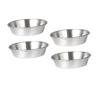 VALICLUD 4 pezzi Ciotole Acciaio Inossidabile per Condimenti Piatti per Antipasti per Cucina Picnic e Bbq Design Semplice e Resistente