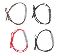 VALICLUD 4 pezzi Elastici per Capelli con Strass Fasce Sottili Elastiche per Coda di Cavallo da Donna e Ragazza Accessori Eleganti per Capelli Medi e Lunghi Decorazioni Brillanti per Feste