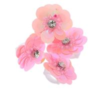 VALICLUD 4 Pezzi Flash Shoe Flower Jewelry Charms Per Scarpe Clip Per Scarpe Per Ballerine Bling Shoe Charms Pom Poms Bianchi Clip Per Scarpe Charms Per Sneaker Kit Di Decorazione Per