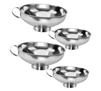 VALICLUD 4 Pezzi Imbuto Cucina Acciaio Larga Bocca Anti-perdita per Barattoli e Conserva Versatile per Olio Marmellate Fagioli Design Moderno ed