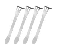 VALICLUD 4 Pezzi Mini Rastrello da Giardinaggio in Acciaio Inossidabile, Attrezzo per Bonsai Multifunzionale Doppia Testa, Piccolo Coltivatore Manuale per Allentare e Pressare Terreno,