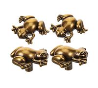 VALICLUD 4 Pezzi Pomelli per di Zinco Forma di Rana Vintage Maniglie per Armadi e Mobili Cucina Maniglia Metallo Resistente Antiruggine per Cassetto e Comò Classico Minimalista