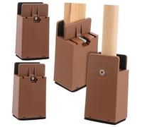VALICLUD 4 pezzi Regolabili per Mobili Quadrati Estensori Gambe Resistenti per Scrivania e Sedia Design Stabile e Multifunzionale in Marrone