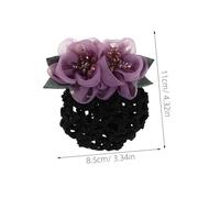 VALICLUD 4 pezzi Rete per Capelli con Fiore e Strass Rete Maglia per Chignon da Lavoro Accessori per Capelli Donna per Infermiere Hotel e Banche Leggera e Traspirante Facile da Usare