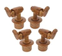 VALICLUD 4 Pezzi Rubinetto per Contenitore in Legno Beccuccio Erogatore Facile da Versare, Compatibile con Recipienti D'acqua e Caraffe, Design Rustico Vintage per Uso Interno ed Esterno