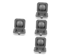 VALICLUD 4 Pezzi Scatola Per Riporre Gli Copre Impermeabile Astuccio Custodia Per Il Trasporto Caso Di Viaggio Custodia Portatile Valigetta Portatile Pvc Bianca