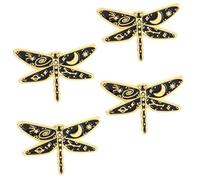VALICLUD 4 pezzi Spilla Decorativa Mini Libellula Cartone Animato Spilla Creativa in Metallo Design Sole Lunare Accessori Versatili per Abbigliamento e Regali Unici 4 pezzi