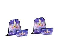 VALICLUD 4 Pz Abito Borsa Da Palestra Tasca a Pacco Tasca Per Bouquet Stampata in 3d Caso Cosmetico Scatola Per Il Trucco Coulisse Acquisti