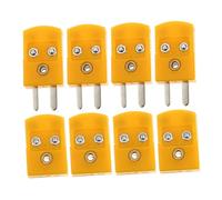 VALICLUD 4 set Connettori Termocoppia Tipo K Adattatori Maschio Femmina in Abs Alta Resistenza per Sonde Termocoppia Giallo