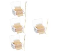 VALICLUD 4 Set Tamponi Di Cotone Di Precisione Tamponi Per Il Trucco Individualmente Tampone Cotton Fioc Per Le Orecchie Ribaltato Piccolo Unghia Massa Mano Di Legno Cachi 500 Pezzi*4