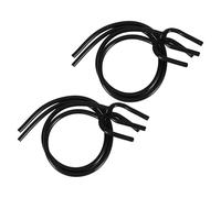 VALICLUD 4 Tubi Guida Suono per Stetoscopio Y in Pvc Nero, Tubo di Ricambio Flessibile Resistente per Parti Ospedaliere, Accessorio Medico per Diagnosi Precisa e Uso Clinico Professionale