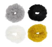 VALICLUD 4pezzi Elastici per Capelli in Pelliccia Sintetica Fermacapelli Elastico Morbido per Acconciature Anelli per Capelli da Indossare al Polso