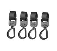 VALICLUD 4pezzi Ganci Passeggino Rotanti Nero Multi-funzione Per Borsa e Accessori Carrozzina Facili Da Installare e Portatili Con Capacità