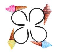 VALICLUD 4pezzi Gelato Headband in Fabric Design Comfortable for Prolonged Use Suitable for Birthday Parties Costume Events and Daily Activities Hair Accessories