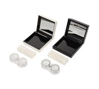 VALICLUD 4pezzi Lenti Contatto Custodia Ok Contenitore per Lenti Contatto da Viaggio Finestra Trasparente Elegante Porta Sigillo di Perdite per Uso Quotidiano Movimento