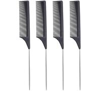 VALICLUD 4pezzi Pettine Appuntita in Carbonio Antistatica Per Parrucchiere Pettine Per Taglio Strumento Per Styling Dei
