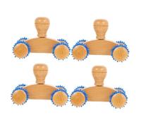 VALICLUD 4pezzi Rullo Massaggiante in Legno Portatile per Corpo Gambe Collo Strumento per Rilassare Muscoli Sciogliere Rigidità e Nodi per Fisioterapia ed Esercizio Duraturo e Pratico per M