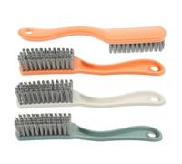 VALICLUD 4pezzi Spazzola per Pulizia del Bucato Spazzola per Scarpe e Abiti Strumento Multifunzione per Pulizia di Casa Cucina e Bar Manico Plastica e Tavola in Legno Colore Casuale