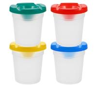 VALICLUD 4pezzi Vaschette Lavapennelli per Secchi Rotanti per Pulizia Pennelli Pittura Kit Artistico Riutilizzabile in ABS Resistente per Uso Casa e Scuola Colore Casuale