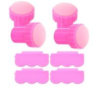 VALICLUD 4sets Stampino Unghie Nail Art Silicone Con Punta Francese Strumenti Per Manicure e Forniture Per Nail Art Timbri Per Stampe Unghie Pratiche