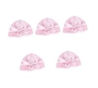 VALICLUD 5 Pezzi Cappello a Turbante Cappello a Cuffia Per Freddo Carino Sonno Cappelli Per Le Donne Cappelli Turbante Da Donna Piccolo Coperture Rosa Raso