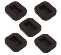 VALICLUD 5 Pezzi Fermaruote per Sedie in Feltro Antiscivolo per Mobili con Ruote Protezione Pavimenti Duri Blocca Rotelle per Ufficio e Casa Cuscinetti Fissi Quadrati Marroni