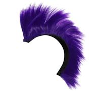 VALICLUD 5 Pz Parrucca Del Casco Caschi Sintetici Parrucca Cosplay Parrucca Da Esibizione Sul Palco Cappello Da Clown Decorazione Del Casco Skinhead Filo Ad Alta Temperatura Viola,porpora