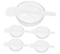 VALICLUD 5 set Ciotole in Vetro per Miscelare Maschere Viso Piccole e Trasparenti per DIY Cura della Pelle Adatte per Estratti Essenziali e Trattamenti Spa Leggere e Portatili per Uso