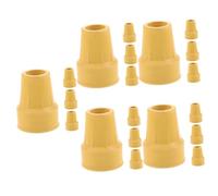 VALICLUD 5 Set Cuscinetti Per Le Stampelle Gomme Anziani Bastoni Da Passeggio Per Uomini Piedi Di Canna Copri Piede Per Canna Da Arrampicata Gomma Da Cancellare Giallo 4 Pezzi * 5