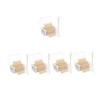 VALICLUD 5 Set Tamponi Di Cotone Di Precisione Dispositivo Di Rimozione Cotton Fioc Per Massa Cotton Fioc Di Precisione Applicatore Con Punta in Cotone Di Legno Cachi 500 Pezzi*5