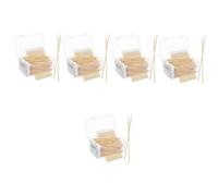 VALICLUD 5 Set Tamponi Di Cotone Di Precisione Tampone Massa Tamponi Per Il Trucco Bastoni Ribaltato Unghia Strumenti Per La Pulizia Degli Auricolari Cotton Fioc Di Legno Cachi 500 Pezzi*5