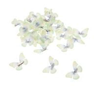 VALICLUD 50 Pezzi Fermagli Farfalla in Organza a Due Piani Clip Capelli Decorativa Leggera Verde per Donna Ragazze Accessori Per Acconciature Matrimonio Halloween Cosplay