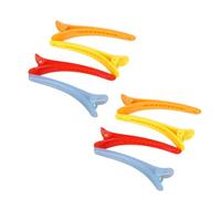 VALICLUD 50 pezzi Pinze Dentate Colorate in Plastica Clip Becchi d Oca Resistenti e Leggere per Salone Parrucchiere Accessori per Styling e Te Colore Casuale Colore Casuale