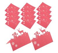 VALICLUD 50 Pezzi Segnaposti Natalizi con Design Intagliato e Pupazzo Cartoncini per Apparecchiare Tavola Festa Natale Facili da e Usare per Pranzi e Cene Festive