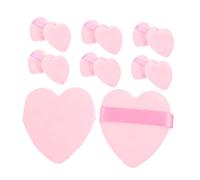 VALICLUD 50 Pezzi Soffio D'amore Miscelare Strumenti Per Il Trucco Cosmetico Soffio Di Polvere Pressato Applicatore Di Polvere Per Il Viso Piccolo Piumino Da Cipria Spugna Rosa