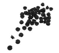 VALICLUD 50 Pezzi Tasti di Ricambio in Silicone Nero, Copritasti Rotondi Antipolvere e Antiscivolo per Telecomando, Cappucci per Pulsanti Staccabili, Protezione per Interruttori