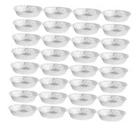 VALICLUD 50 pezzi Vaschette Usa e Getta in Alluminio Rotonde Contenitori Resistenti per Barbecue Forno e Friggitrice ad Aria Teglie per Dolci e Snack Pratiche e Robuste