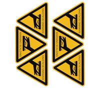 VALICLUD 6 Adesivi di Avvertenza per Superfici Calde Triangolari 4x3" Autoadesivi, Etichette Sicurezza Macchinari Industriali, Segnale di Attenzione Caldo per Protezione Sul Posto di