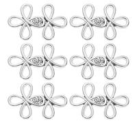 VALICLUD 6 paia di ganci di ricambio in argento, da cucire e chiudere gli occhi, per vestiti, pantaloni, gonne, costume da bagno