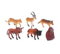 VALICLUD 6 pezzi Animali Africani Resina Modellini Miniature per Decorazione Scrivania e Scene Pastorali da Te Figure Simulate per Amanti Della Fauna