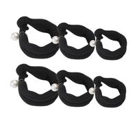 VALICLUD 6 Pezzi asciugacapelli colpi di scena riutilizzabile bigodini spirale nozze forma supporto per bigodino pigro creatore di per bigodino pigro spugna Nero