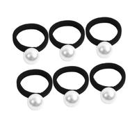 VALICLUD 6 Pezzi Big Pearl Hair Circle i si legano ai spessi Cravatte per i per le donne elastici per da donna accessori per ragazze plastica