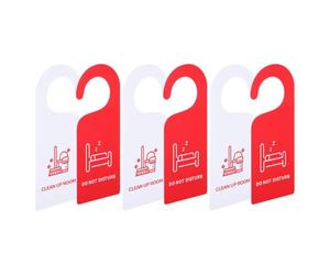 VALICLUD 6 Pezzi Cartelli Porta Bifacciali Non Disturbare in Pvc Gancio per Pomello, Comunicazione Privacy e Pulizia per Hotel, Casa, Ufficio e Camera da Letto