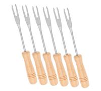 VALICLUD 6 pezzi Forchettine Fonduta in Acciaio per Mescolare e Immergere Cioccolato Frutta Formaggi e Mini Mais Strumenti da Cucina Multiuso con Design Preciso e Facile da Pulire