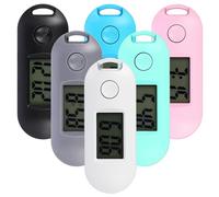 VALICLUD 6 Pezzi Orologi Portachiavi Digitali Silenziosi in Plastica Abs, Orologio da Tasca Portatile per Studenti, per Back To School Party e Esami