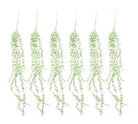 VALICLUD 6 Pezzi Pianta Artificiale Sospesa Verde Realistico | Plastica e Ferro, senza Irrigazione Né Potatura, Mantiene L'aspetto, per Pareti Interne Domestiche