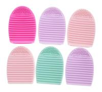 VALICLUD 6 pezzi Tappetino Pulisci Spazzole Make Up Silicone Strumento per Facile Usare Casa o Salone Materiale Flessibile e Resistente Colori Misti